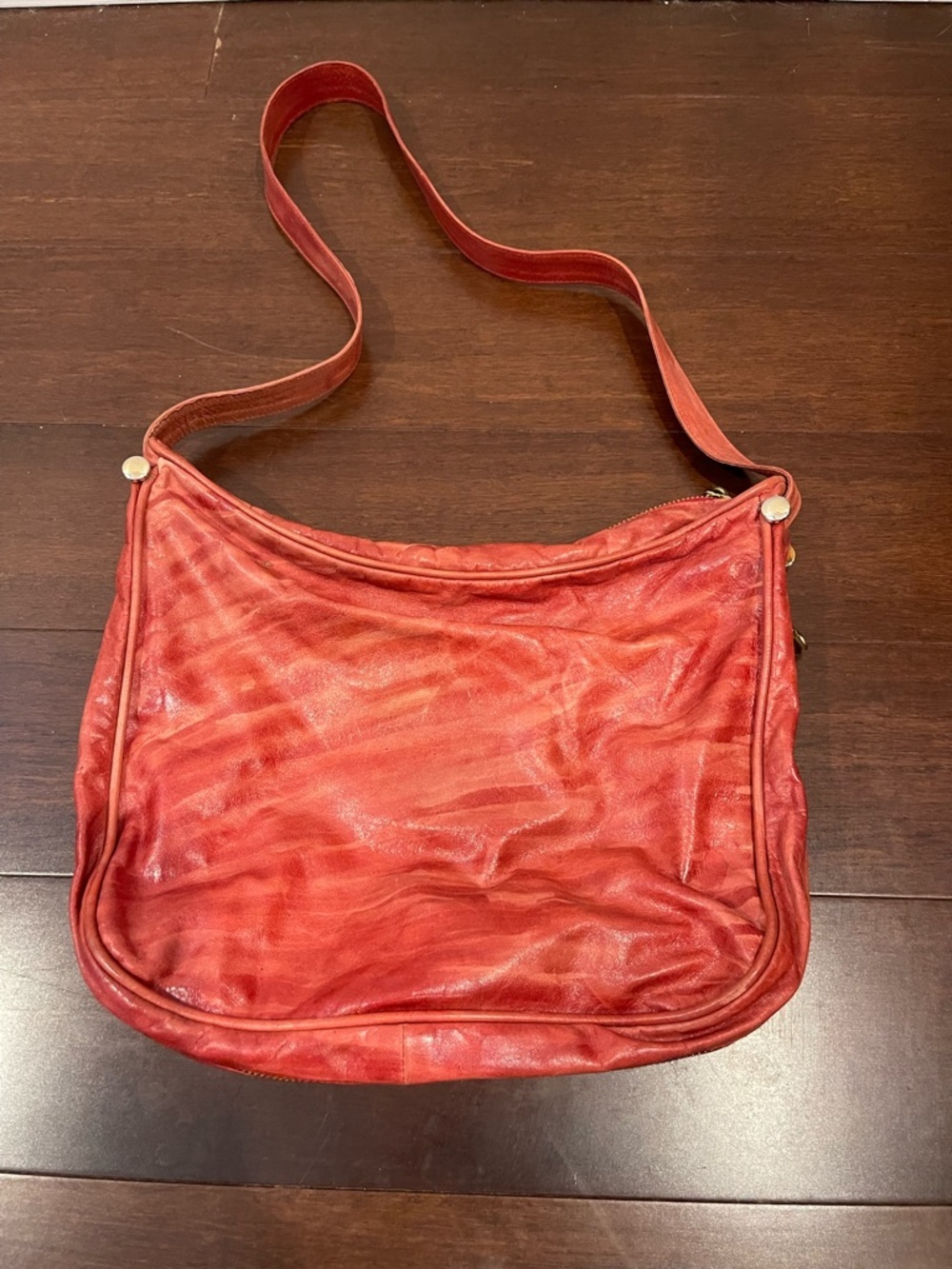 miss max red orange shoulder purse